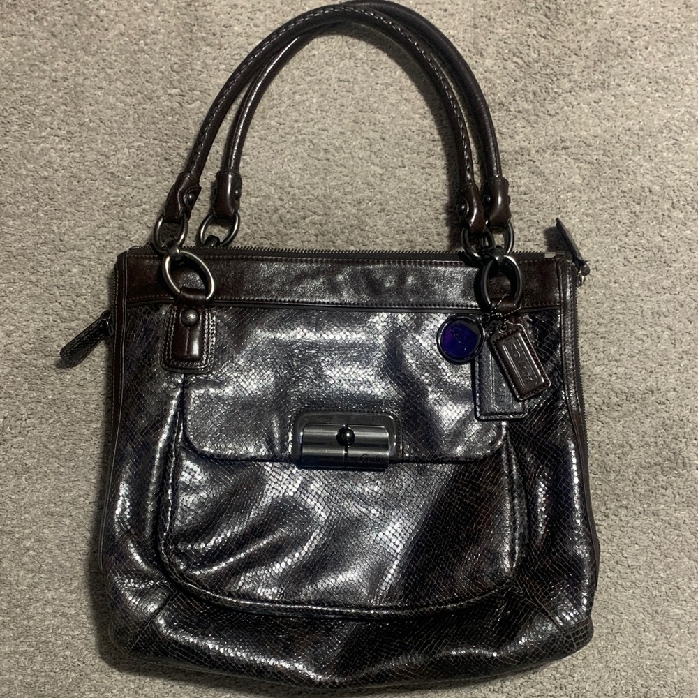 Coach Elegant Brown Leather Handbag